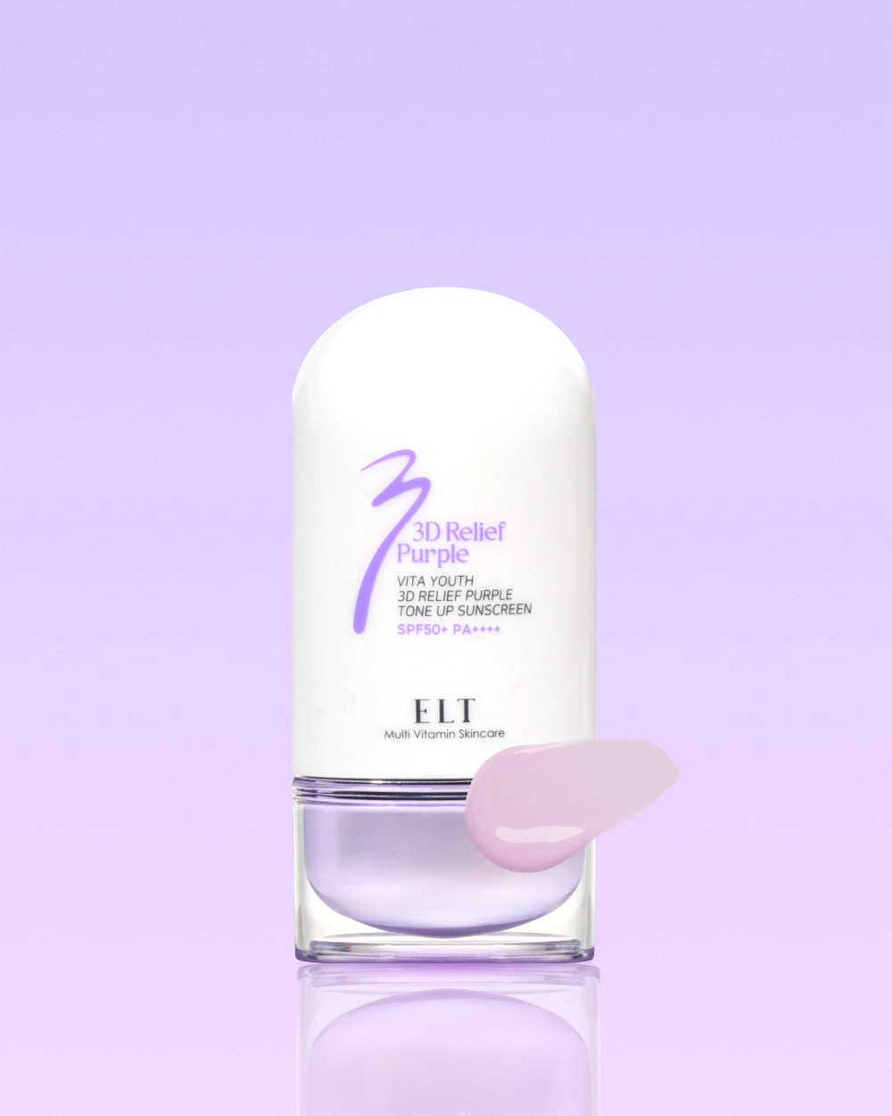 ELT VITA YOUTH 3D RELIEF PURPLE TONE UP SUNSCREEN 23AD