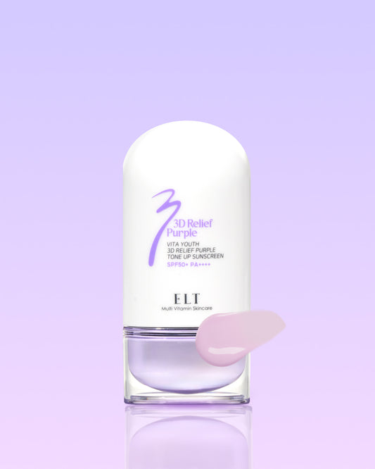 ELT VITA YOUTH 3D RELIEF PURPLE TONE UP SUNSCREEN 23AD
