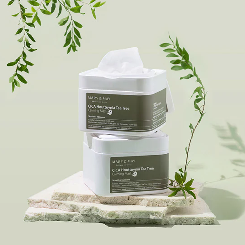 [Mary&May] CICA Houttuynia Tea Tree Calming Mask 30ea/400g