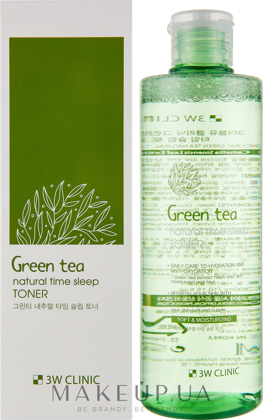 3W Clinic Green Tea Natural Time Sleep Toner