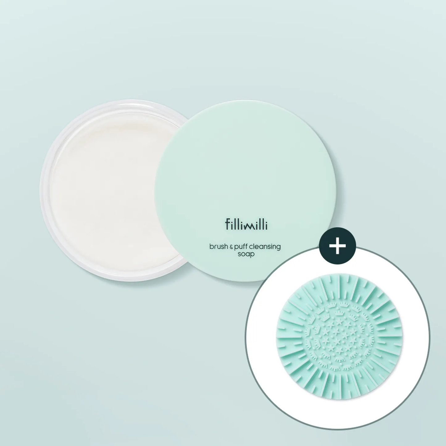 Fillimilli Brush & Puff Cleansing Soap Set